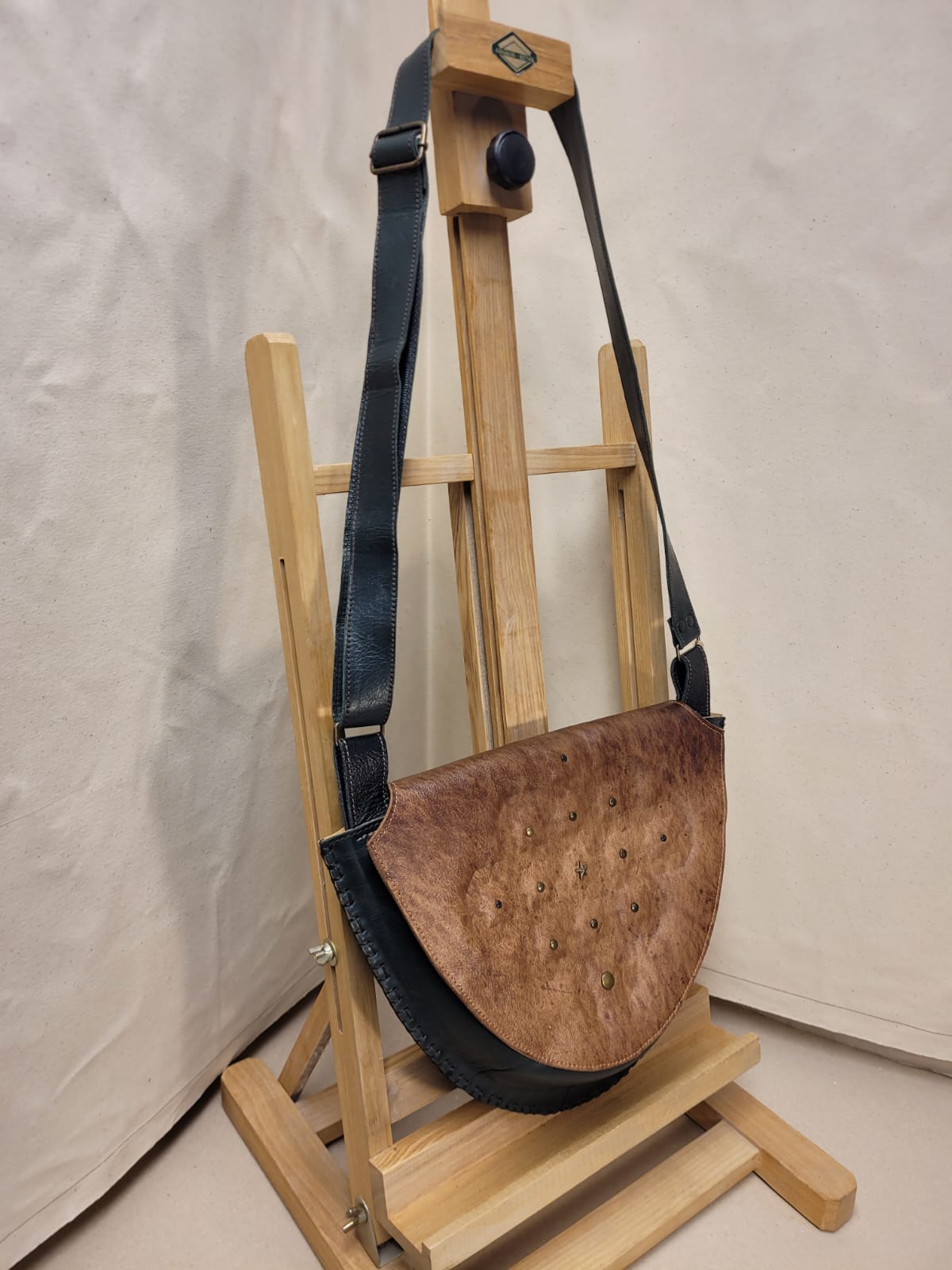 Restharrow Saddle Bag - Navy & Brown