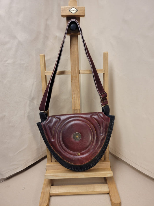 Restharrow Saddle Bag - Black & Burgundy