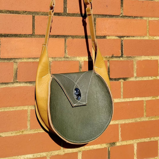 Laurel Hobo Bag - Sage & Yellow